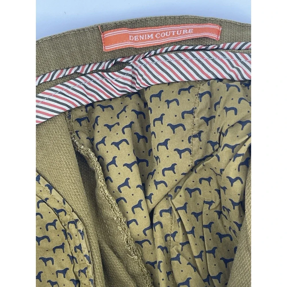 Zara Man Pants Size 32 Slim Fit Green Stretch Casual Chinos‎ Men